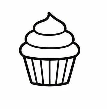 a cupcake with a white frosting on top.webp